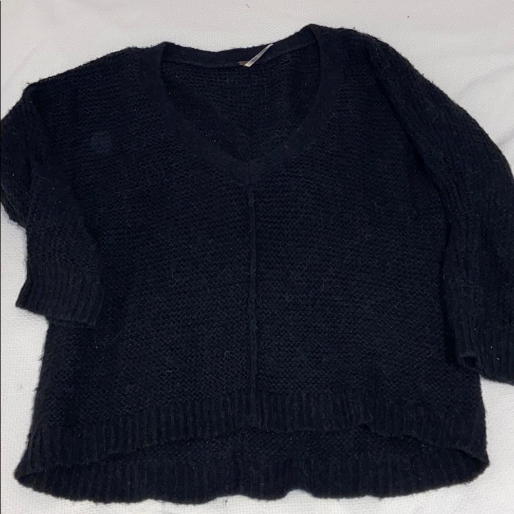 Size S Black Free People oversized sweater